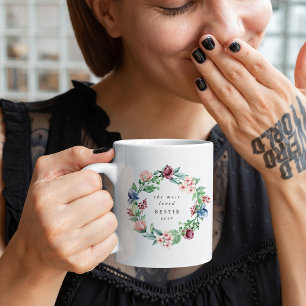 Mug La Meilleure Amie la Plus Aimée Couronne Florale