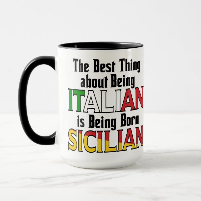 Mug La meilleure chose à propos d'être italien (Gauche)
