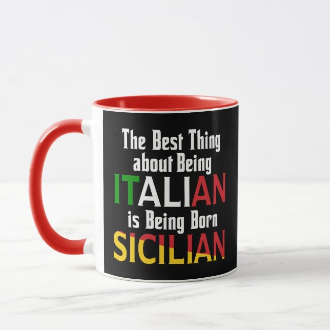 Mug La meilleure chose à propos d'être italien (Gauche)