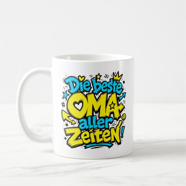 Mug la meilleure grand-mère de tous les temps graffiti (Gauche)