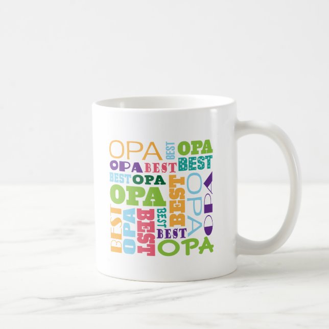 Mug La meilleure idée de cadeau de grand-papa d'Opa (Droite)