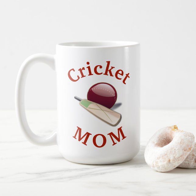 Mug La meilleure "MAMAN de cricket" jamais ! Le jour (Avec donut)