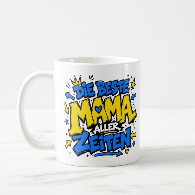 Mug la meilleure maman de tous les temps graffiti 6 (Gauche)