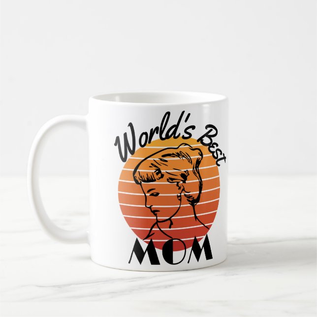 Mug la meilleure maman du monde | coucher de soleil ré (Gauche)