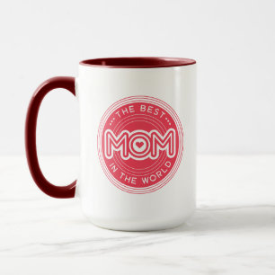 Mug La Meilleure Maman Typographie Moderne Rose Magent