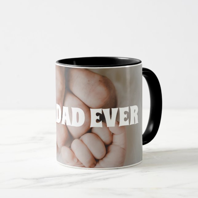 Mug La MEILLEURE photo JAMAIS personnalisée de PAPA (Devant droit)