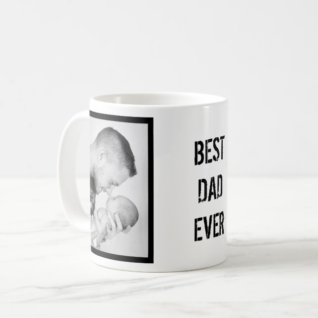 Mug La meilleure photo JAMAIS personnalisée de PAPA (Devant gauche)