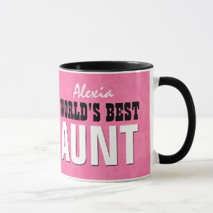 Mug La meilleure TANTE grunge rose V23 du monde
