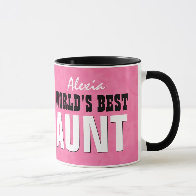 Mug La meilleure TANTE grunge rose V23 du monde (Droite)
