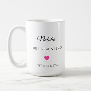 Mug La Meilleure Tante Personnalisée Nom et Date
