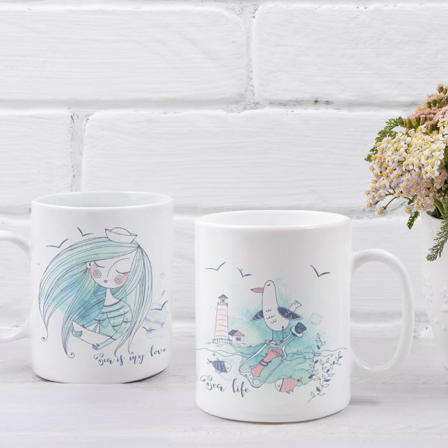 Mug La mer est mon amour (Créateur téléchargé)