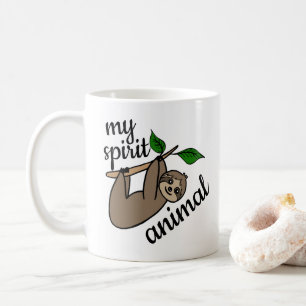 Mug La mignonne Sloth est mon animal d'esprit