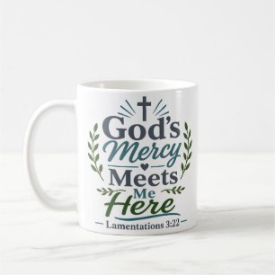 Mug La miséricorde de Dieu me rencontre ici Citation c