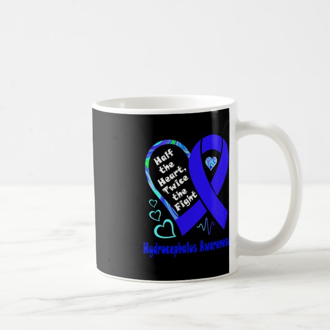 Mug La Moitié Du Coeur Deux Fois La Lutte Hydrocéphali (Droite)