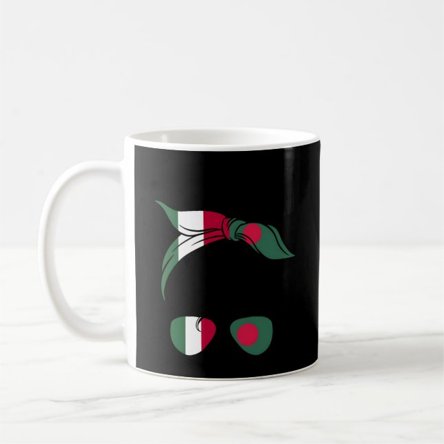 Mug La Moitié Italienne Du Bangladesh Italie Et Bangla (Gauche)