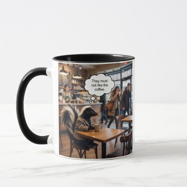 Mug La mouffette continue à être dans le déni (Gauche)