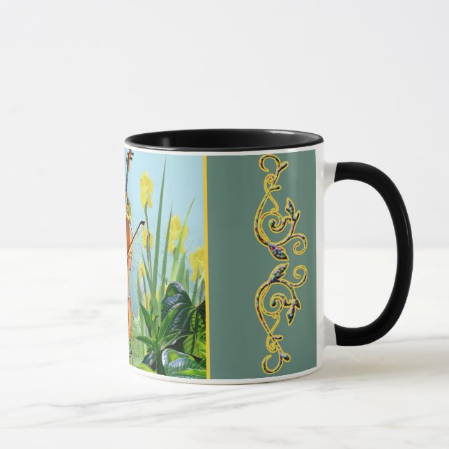 Mug la MU comique avec la grenouille jouant le (Droite)
