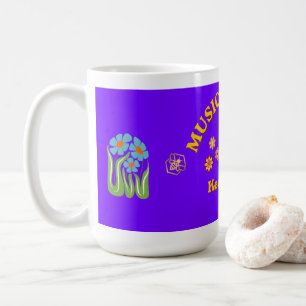 Mug La musique compte - Fleurs et abeilles rétro