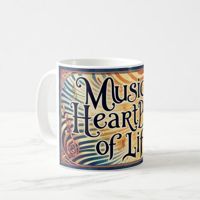 Mug La Musique Est Le Coeur De La Vie (Devant gauche)