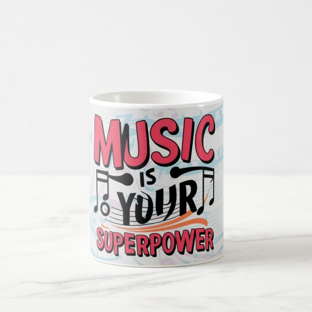 Mug La musique est votre superpuissance (Centre)
