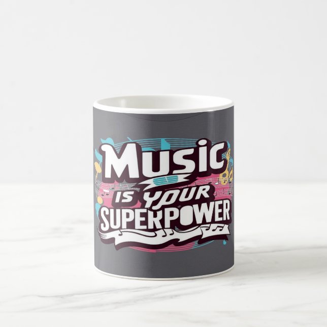 Mug La musique est votre superpuissance (Centre)