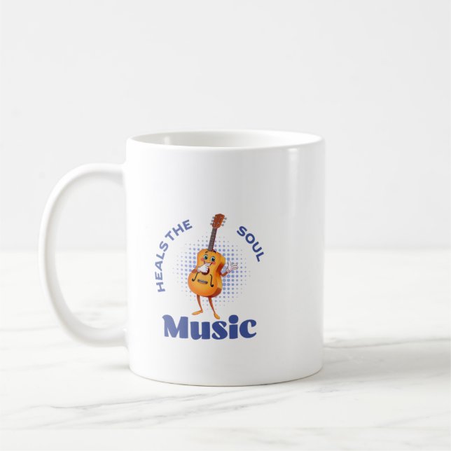Mug La musique guérit l'âme drôle (Gauche)
