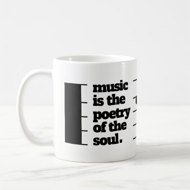Mug La musique inspirante est la poésie de l'âme (Gauche)