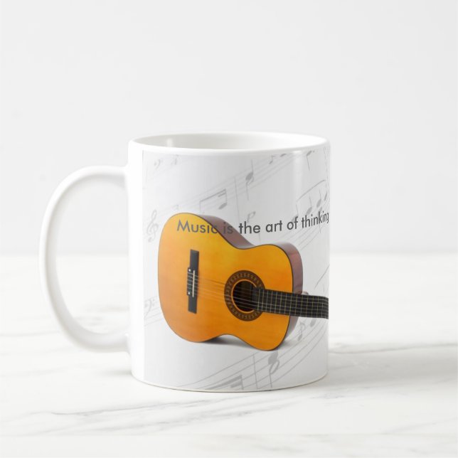 Mug La musique pense avec son guitare (Gauche)