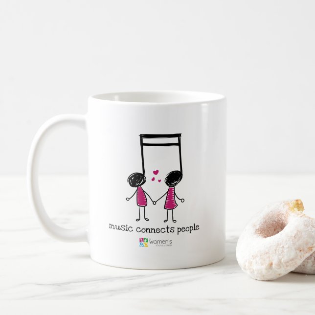 Mug La musique rose connecte les gens (Avec donut)