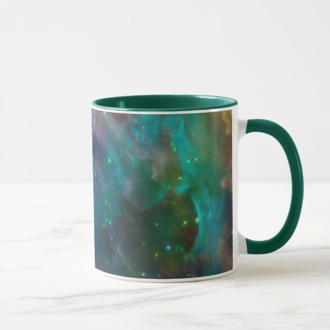 Mug La nébuleuse d'Orion Photo céleste Vert sarcelle (Droite)