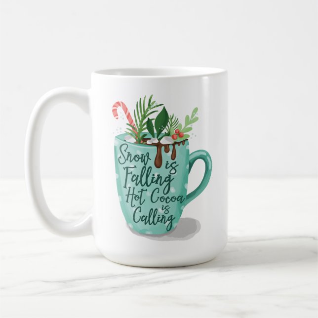 Mug La Neige Tombe Du cacao Chaud Appelle Chocolat Cha (Gauche)
