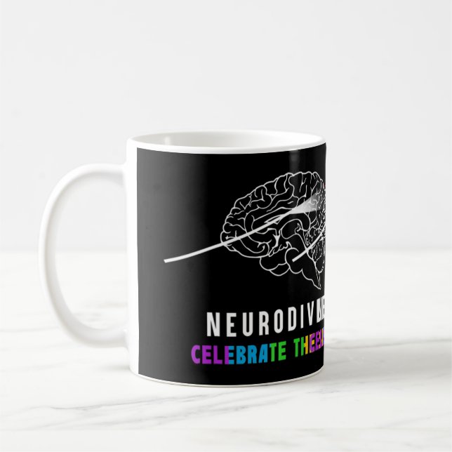 Mug La Neurodiversité, Célébrer Le Spectre. Le cerveau (Gauche)