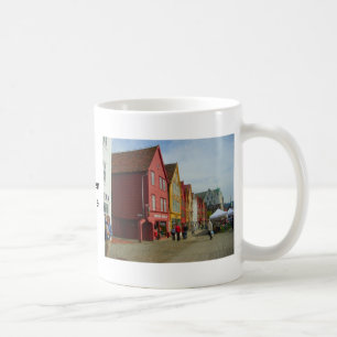 Mug La Norvège, Bergen, maisons peintes sur le bord d