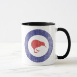 MUG LA NOUVELLE ZÉLANDE<br><div class="desc">Insignes nationaux des avions militaires. Conception patinée et motif-usée pour le regard vintage. La Nouvelle Zélande.</div>