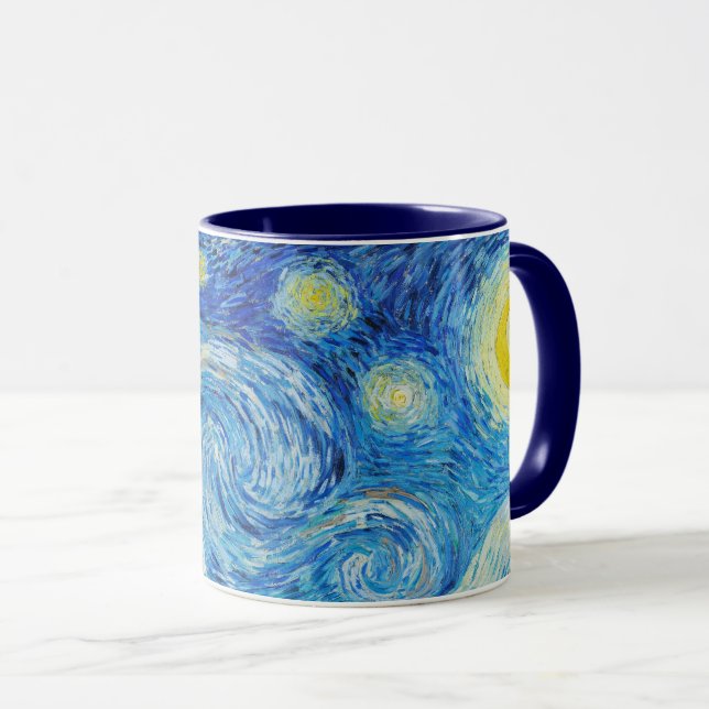 Mug La nuit étoilée de Vincent Van Gogh (Devant droit)