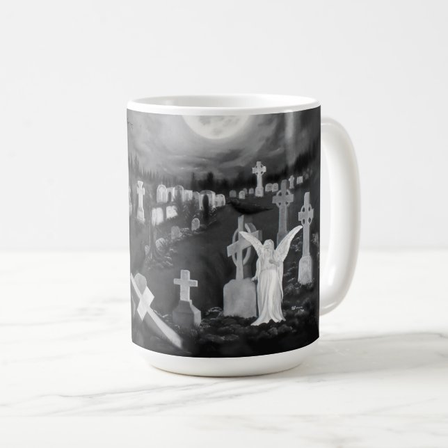 Mug La nuit sur le cimetière - Angel avec Diable (Devant droit)