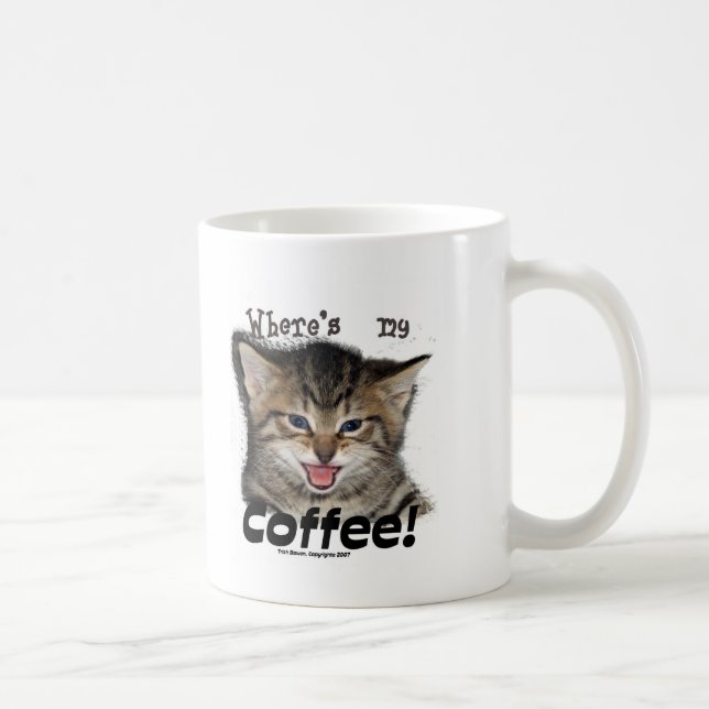 Mug Là où est mon chat de café (Droite)