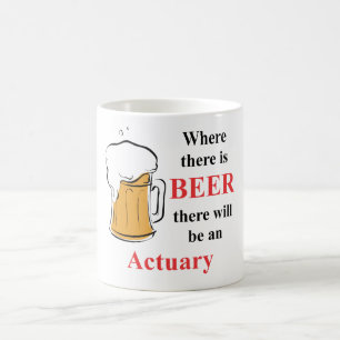 Mug Là où il y a bière - actuaire