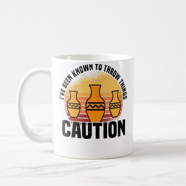 Mug Là où j'ai été connu pour jeter des choses Poterie (Gauche)