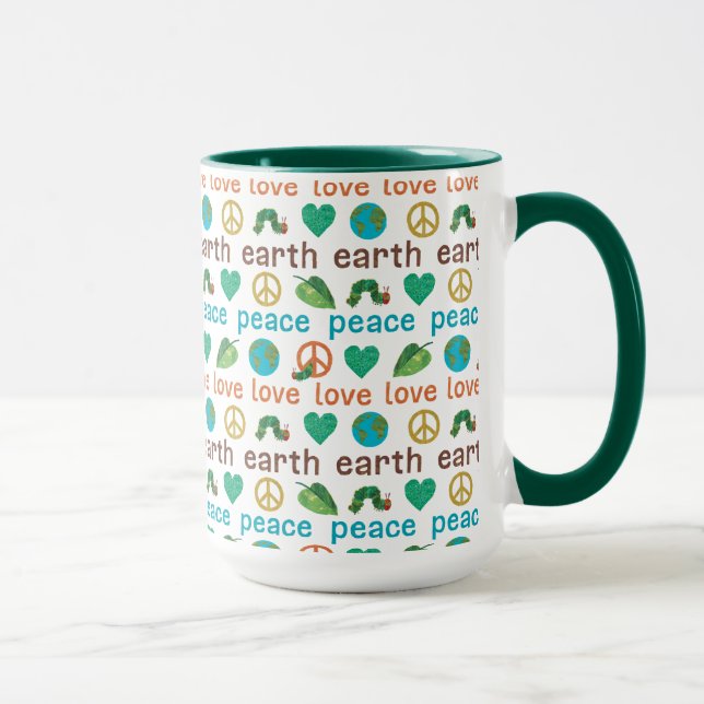 Mug La Paix de la Caterpillar très affamée Aimer la Te (Droite)