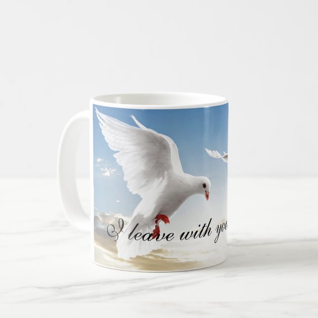Mug La paix de la tourterelle de café (Devant gauche)