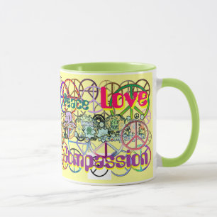 Mug La Paix de Retro 60's Signs GalorePaix amour Compa