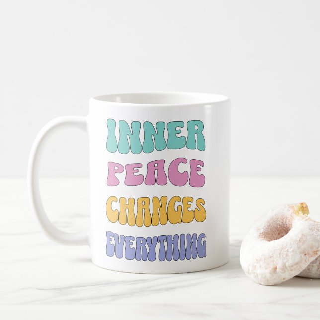 Mug La paix intérieure change tout (Avec donut)