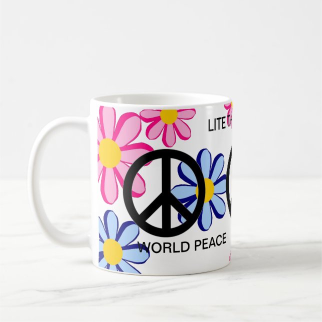 MUG LA PAIX MONDIALE RELIE LA PLUIE ! (Gauche)