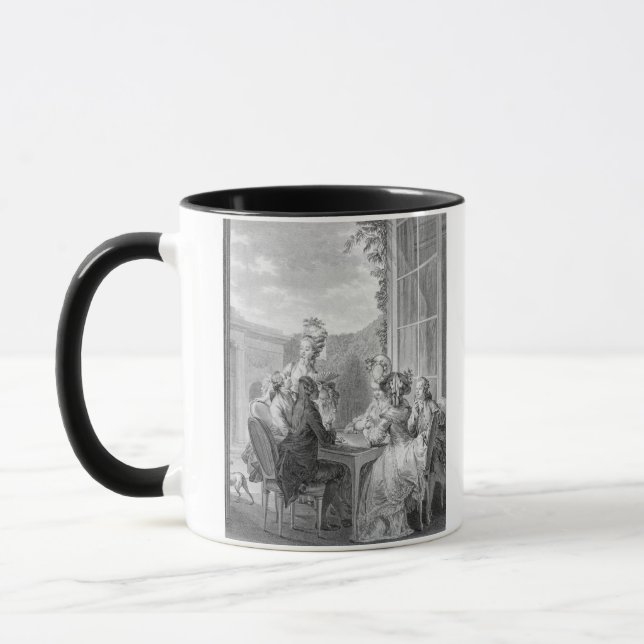 Mug La partie de whist, 1783, gravé par Jean Dambrun (Gauche)