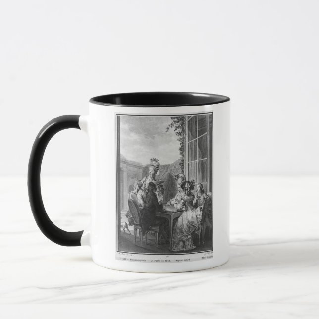 Mug La partie de whist, gravée par Jean Dambrun 1783 (Gauche)