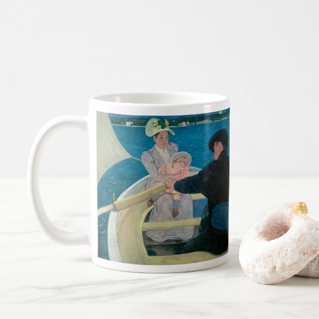 Mug La Partie en bateau par Mary Cassatt, Beaux-Arts V (Avec donut)