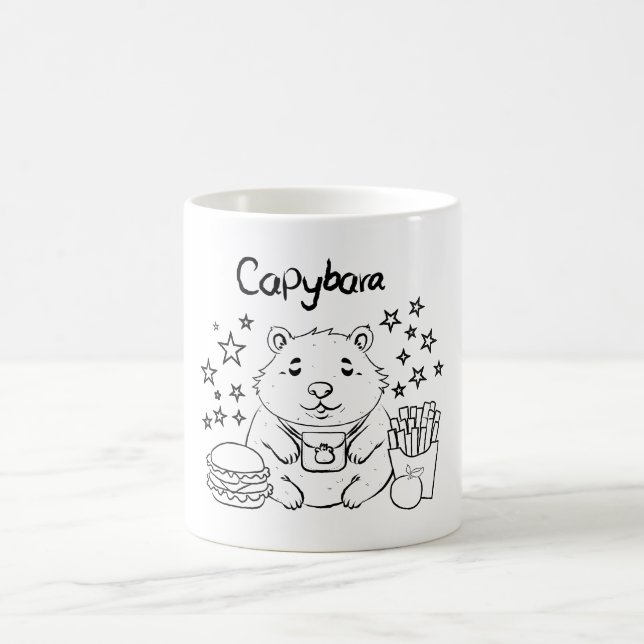 Mug La pause déjeuner de Capybara (Centre)