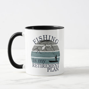 Mug La pêche drôle vintage est mon plan de retraite
