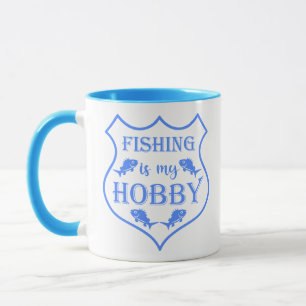 Mug La pêche est ma citation de bouclier de loisir sur